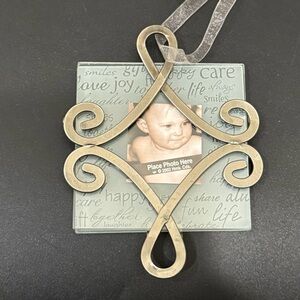 Vintage 2002 HALLMARK Cards The Family Tree Glass & Metal Miniature Photo Frame